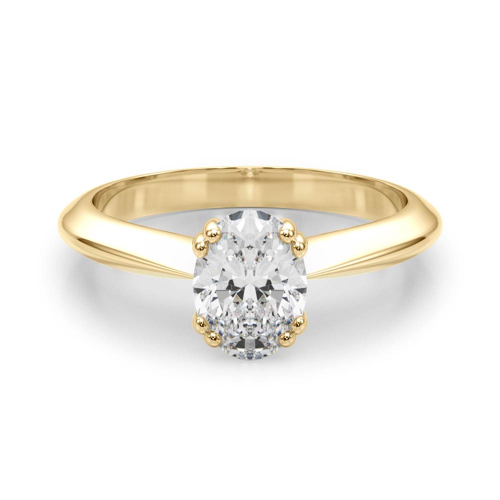 Ava Oval Lab Grown Diamond Solitaire Engagement Ring IGI Certified-VIRABYANI